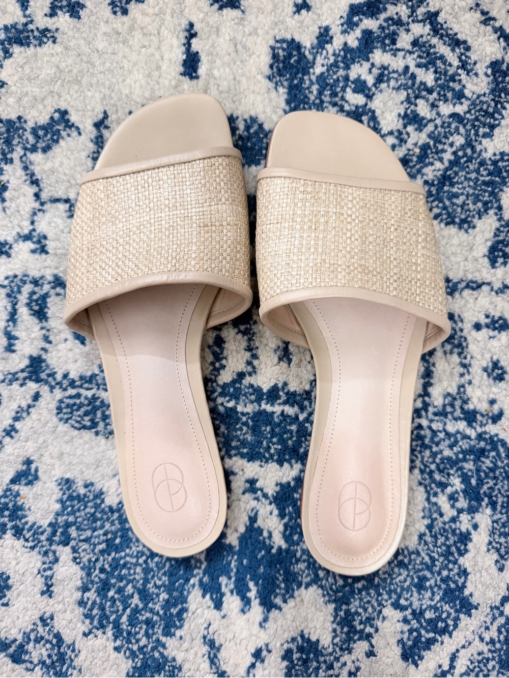 Porte & Paire- Raffia Tweed Slides